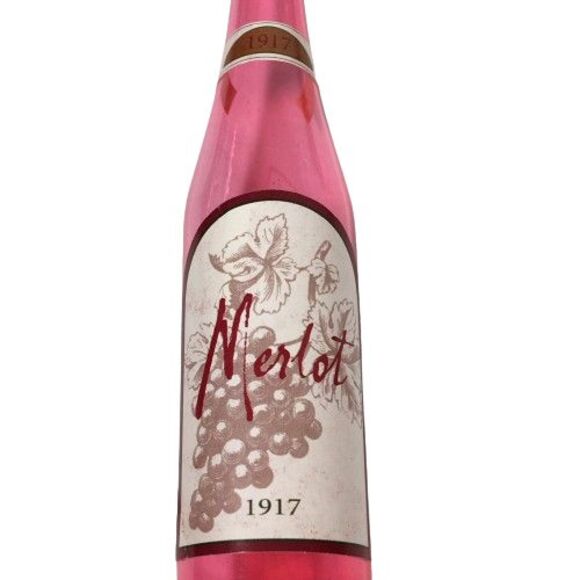 Old World Red Wine Bottle 1917 Merlot Glass Christmas Holiday Ornament SCF 6" - Picture 3 of 7